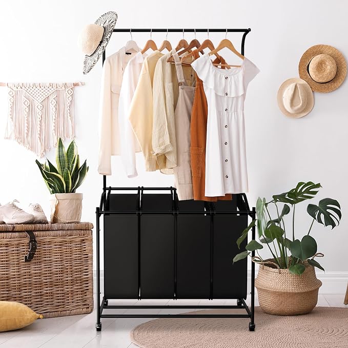 LUCKUP Laundry Sorter 4 Sections by LUCKUP