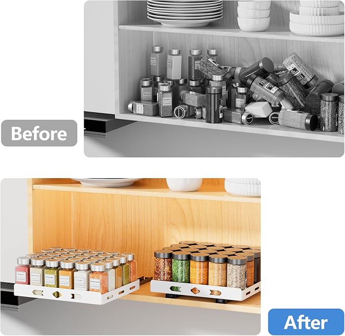 XLP Pull-Out Spice Rack Organizer – Heavy Duty Slide-Out Cabinet Storage | Fits - Image 6