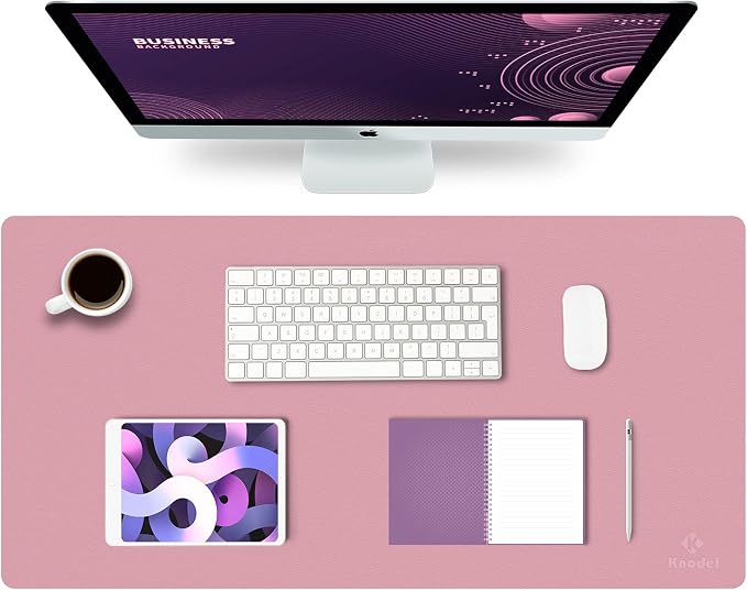 K KNODEL Large Office Leather Desk Mat, Mouse and Keyboard Pad, Computer and by K+KNODEL