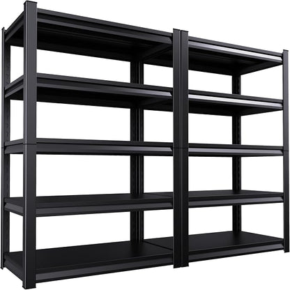 2 Pack Garage Shelving Heavy Duty Storage Shelves 2500LBS Adjustable Garage by AOJUFEO