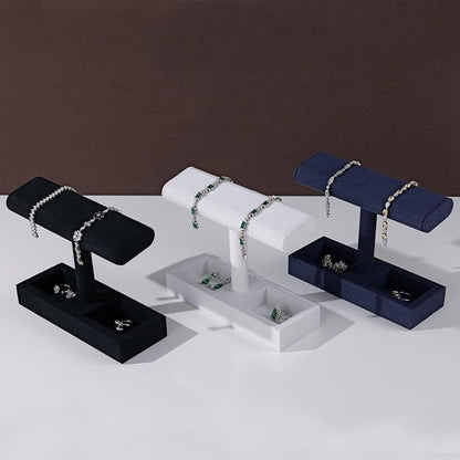 Oirlv Microfiber T-Bar Watch Display Stand Jewelry Display Props Jewelry - Image 3