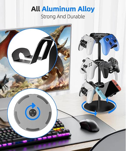 Aluminum Alloy Controller Holder 3 Layers, 360 Degree Rotation Tier, Gaming - Image 4