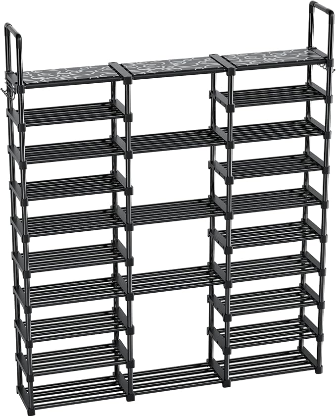 Mavivegue 10 Tiers Shoe Rack Tall Shoe Organizer Shoe Storage 55-65 Pairs - Image 9