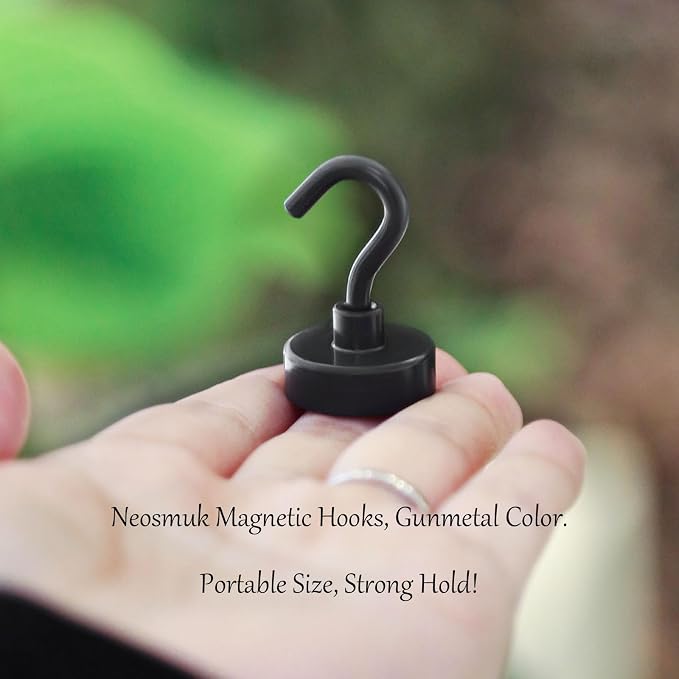 Neosmuk Magnetic Hooks, Heavy Duty 40lb+ Strong Magnet Hook - Image 2