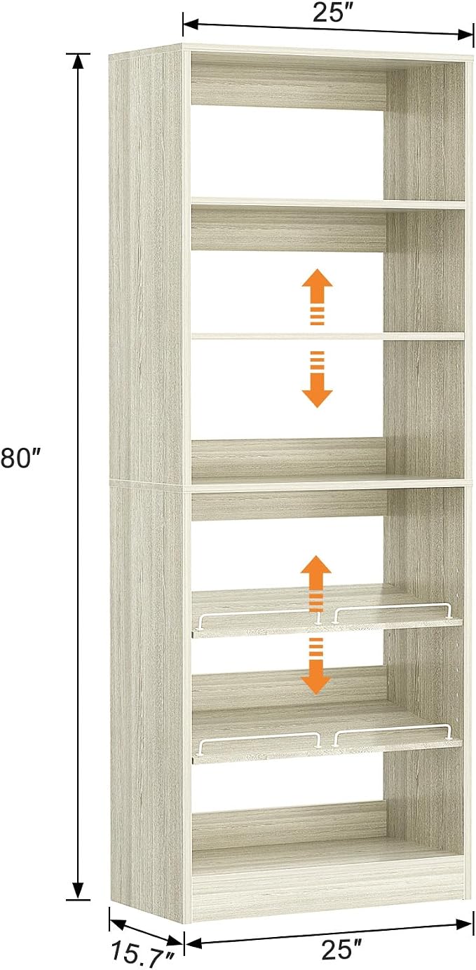 Unikito 25” Closet Organizer Systems, Freestanding Shoe Storage Shelves - Image 7