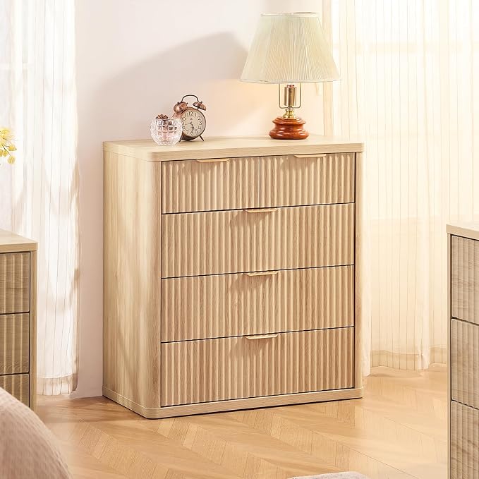 LEYAOYAO Fluted 5 Drawers Dresser - Image 4