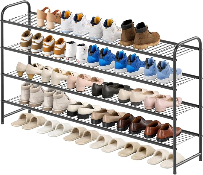 KEETDY 4-Tier Long Shoe Rack for Closet Metal Shoe Organizer for Entryway by KEETDY