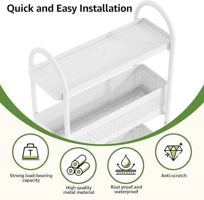 KINGRACK 5-Tier Slim Storage Cart - Image 6