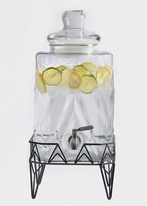 Glacial Ice Design Glass Beverage Dispenser - Image 2
