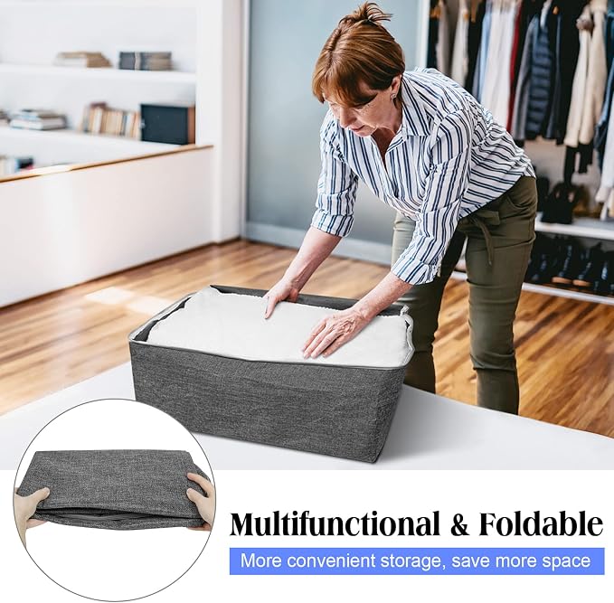 2Pack 105L Extra Large Storage Bags, Folding Comforter Blanket Storage Bags - Image 5