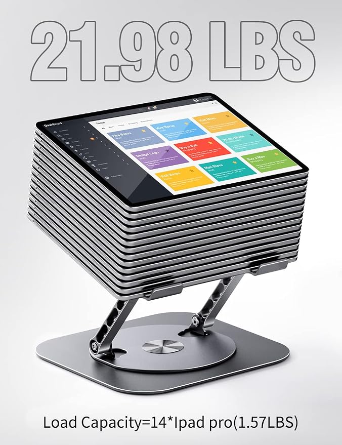 Adjustable Laptop Stand with 360 Rotating Base, Computer Stand - Image 6
