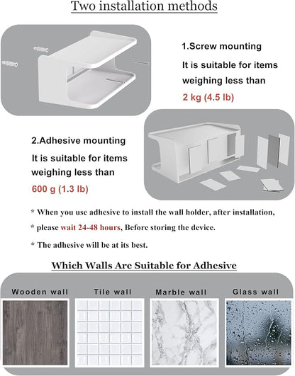 2-Shelf Bedside Shelf Organizer, Modern/Contemporary Style, Wall Mount - Image 6
