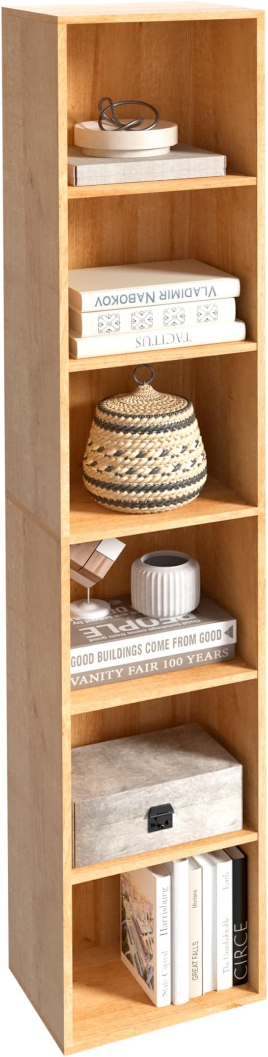 Wooden 6 Cube Storage Organizer, 6 Tier Storage Cubes Unit Display Cubby by NewBeth
