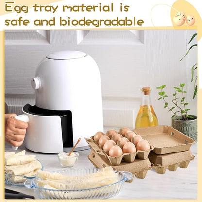 Rtteri 50 Pieces Paper Pulp Egg Cartons 3x4 Style Vintage Blank Egg Cartons - Image 7
