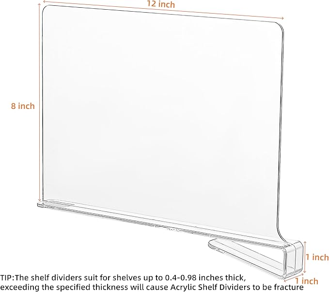 CY craft Acrylic Shelf Divider, Wood Shelf Dividers - Image 3