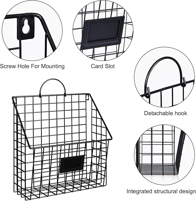4 Packs Hanging Wall File Organizer - Image 8