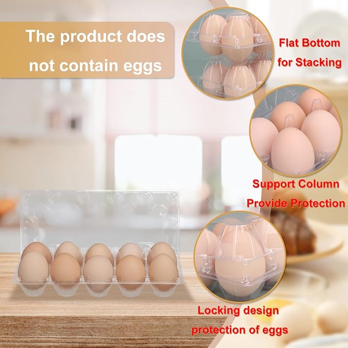 98 Pack Bulk Egg Cartons, Egg Tray Carton Holder - Image 3
