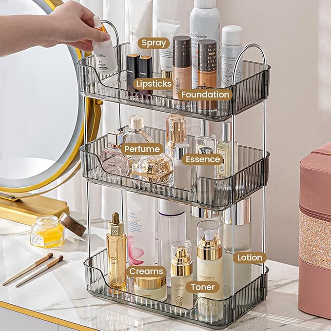 Aveniee Bathroom Counter Organizer, 3 Tier Perfume Skin Care Countertop Storage - Image 6