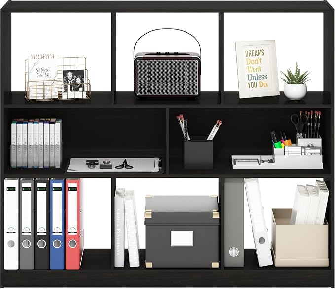 Furinno DALY Book Shelf, 8-Cube Bookshelf, Horizontal Cube Storage Organizer - Image 5