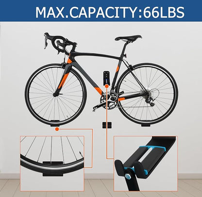 Bike Pedal Hanger Wall Mount, Heavy Duty Horizontal Bike Rack - Image 3