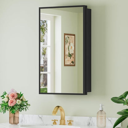 Buruis 14 x 24 Inch Framed Medicine Cabinet Mirror by KeepYourBathroomKitchenandHomeOrganized