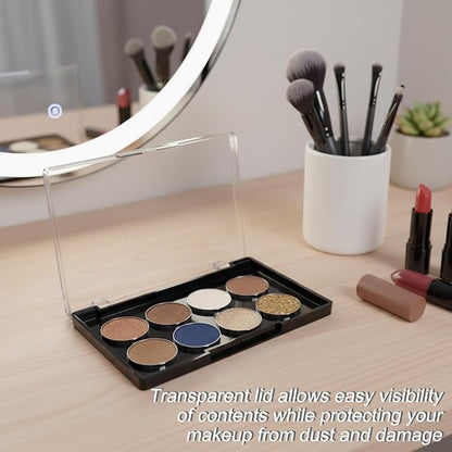 2 Pack Black Base Clear Lid Magnetic Eyeshadow Palette - Image 4
