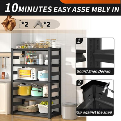 Garage Storage Shelves, 5 Tier Shelving Unit, 40 inch Wide, 18” Deep, 78” Tall - Image 5
