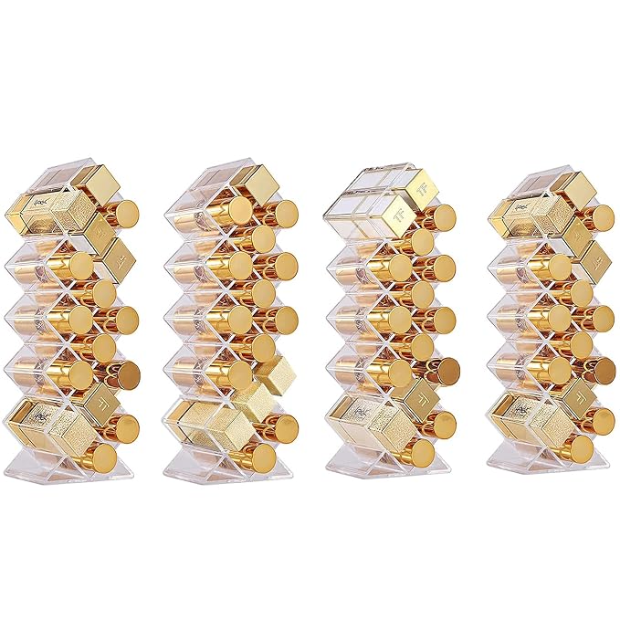 Lipstick Holder Organizer 64 Spaces Acrylic Stackable Fish Shape Lipstick Tower by Unknown