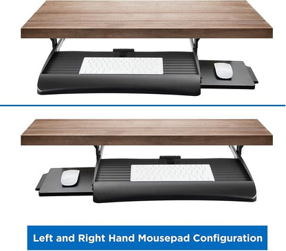 Mount-It! Under Desk Keyboard Tray, Slide-Out Keyboard & Mouse Drawer, - Image 4
