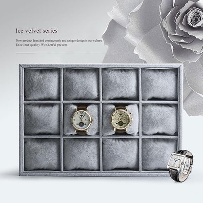 Oirlv Premium Velvet 12 Grid Jewelry Organizer Tray - Image 2