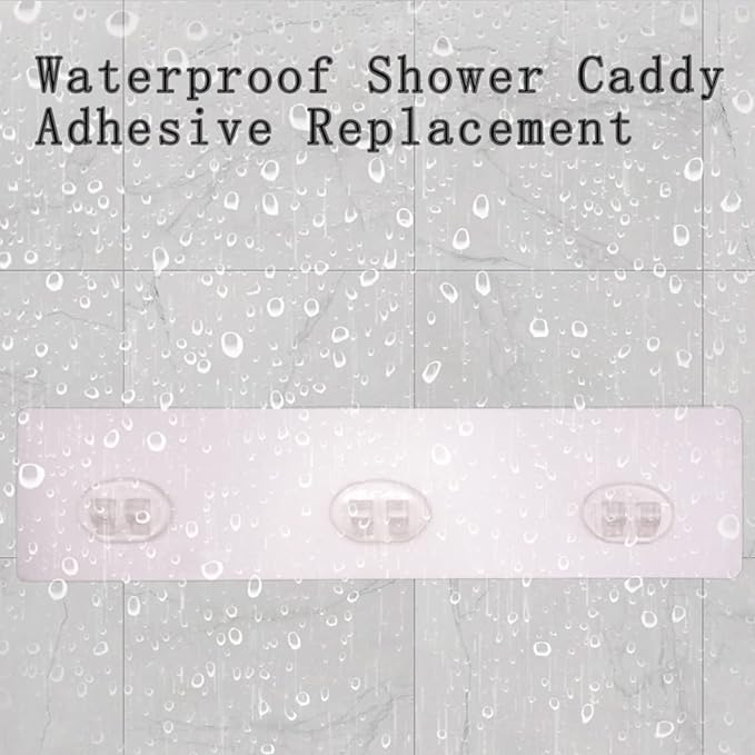 2 Pack Shower Caddy Adhesive for Replacement, Strong Transparent Adhesive for - Image 7