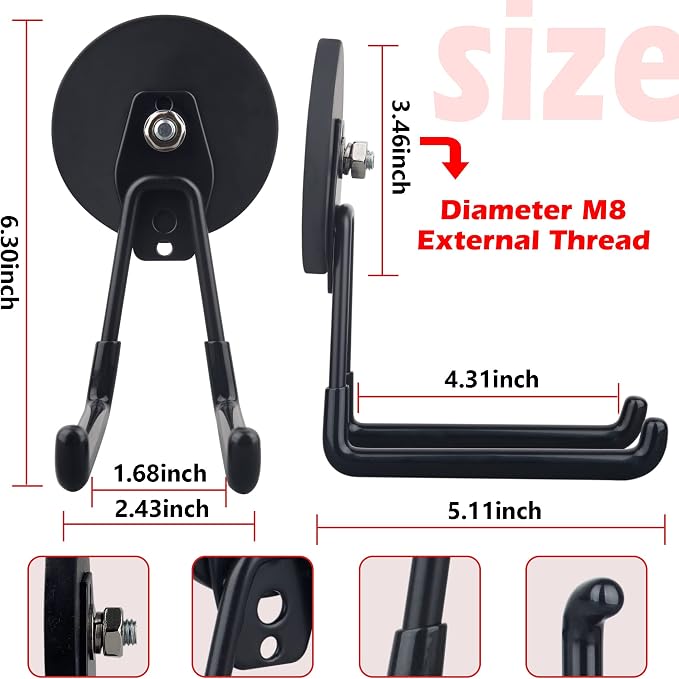 ULIBERMAGNET Strong Magnetic Ultimate Hooks, Large Magnet - Image 3