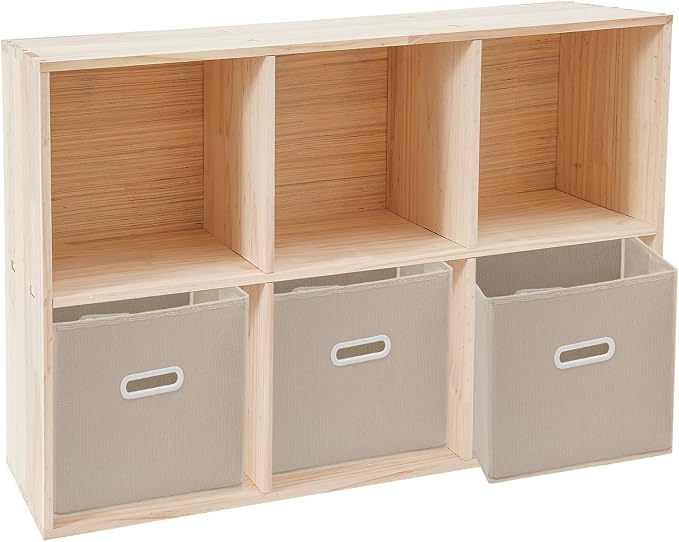 Wooden Cube Shelf Bookcase, Solid Wood Shelves - Image 5
