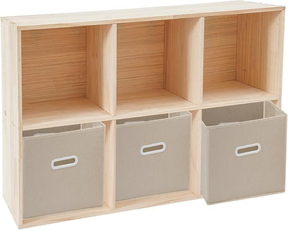 Wooden Cube Shelf Bookcase, Solid Wood Shelves - Image 5