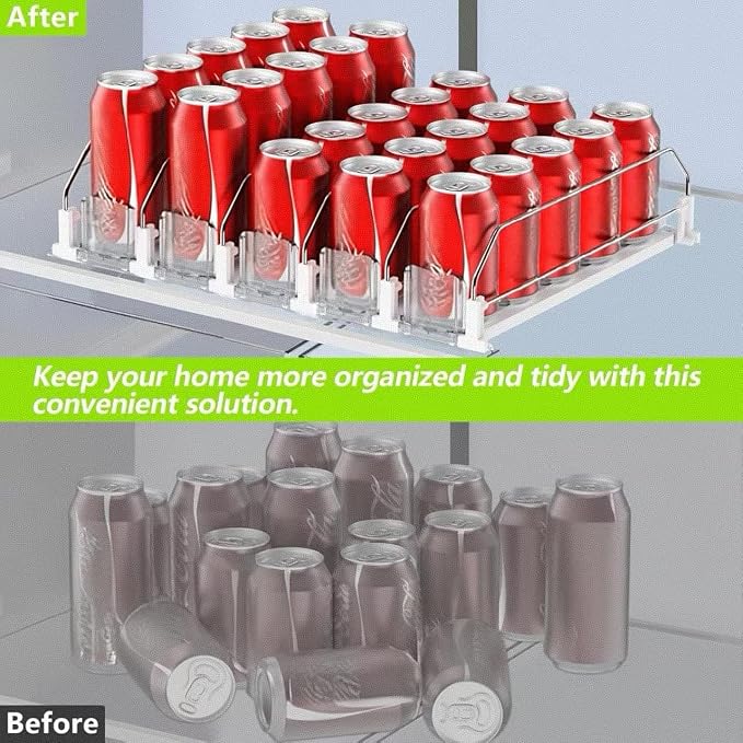 Drink Organizer for Fridge, Self Pushing Fridge Drink Organizer, Automatic - Image 5