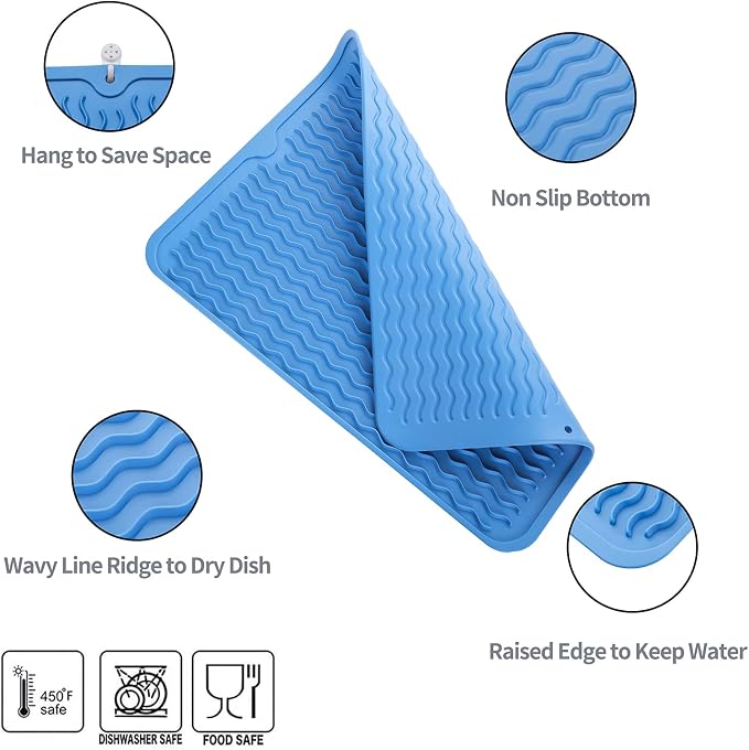 Silicone Dish Drying Mat for Multiple Usage, Easy clean, Eco-friendly, - Image 3