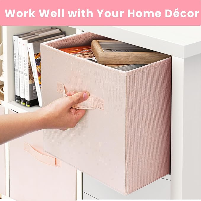 Storage Cubes - 13 Inch Heavy Duty Fabric Storage Bins - Image 4