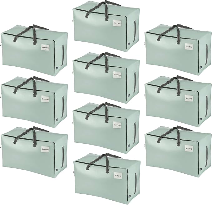 VENO 10 Pack Moving Bags and Large Christmas Decoration Storage Bins by Veno
