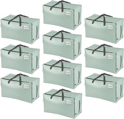 VENO 10 Pack Moving Bags and Large Christmas Decoration Storage Bins by Veno