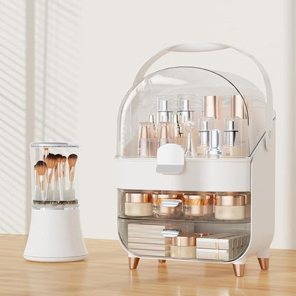Makeup Organizer Countertop & Makeup Brush Holder by CLBDRESS