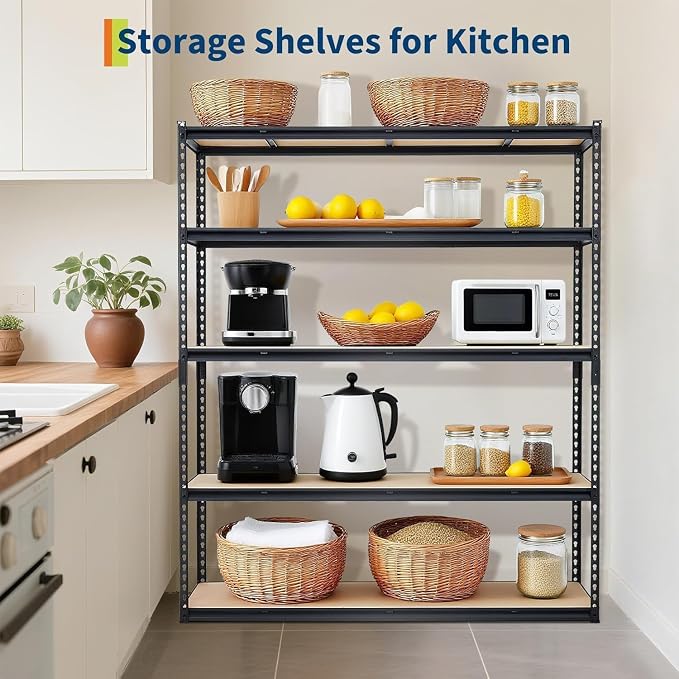 Storage Shelving Unit, 5-Tier Adjustable Metal Storage Shelves - Image 6