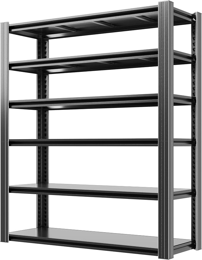 82" H Garage Shelving, 6 Tier Adjustable Heavy Duty Storage Shelves, 2500Lbs by VIYET