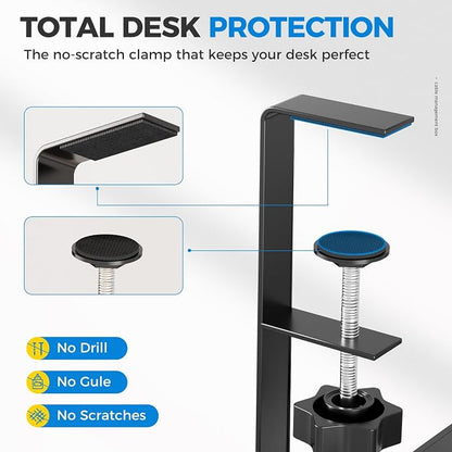 25" Extra Large Under Desk Cable Management, Cinati Wire Organizers No Drill - Image 3