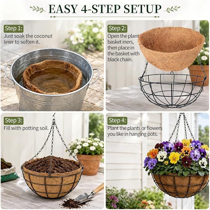 10" Hanging Baskets for Plants Outdoor - Image 6