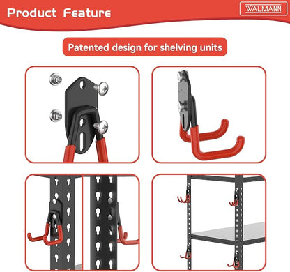 WALMANN 12 PCS Garage Storage Hooks, Wall Mount Utility Hooks - Image 4