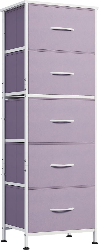 WLIVE Fabric Dresser, 5-Drawer Tall Dressers by WLIVE