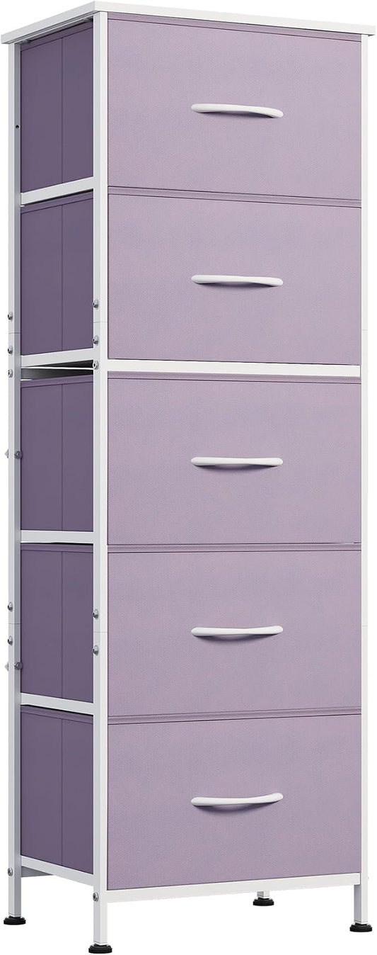 WLIVE Fabric Dresser, 5-Drawer Tall Dressers by WLIVE