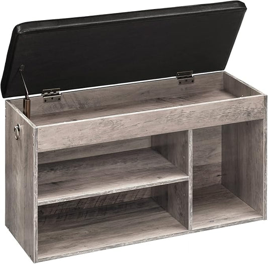 HOOBRO Shoe Storage Bench with Cushion, 32.3'' Entryway Bench with Lift Top by HOOBRO