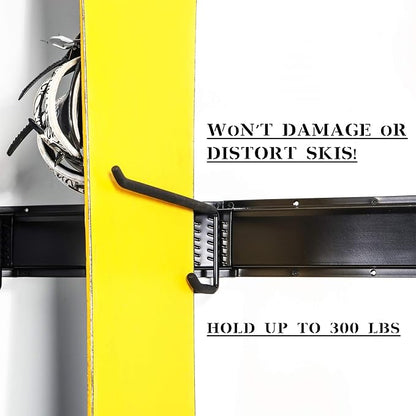 WALMANN Garage Storage Organization System Ski Wall Rack Up to 10 Pairs of Skis - Image 4