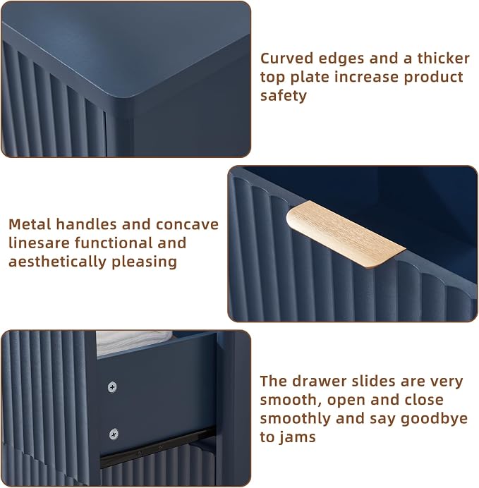 Fluted 5 Drawers Dresser for Bedroom, Living Room - Image 7